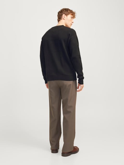 Jack & Jones Trui Bradfort Knit Crew Neck Zwart - Image 3