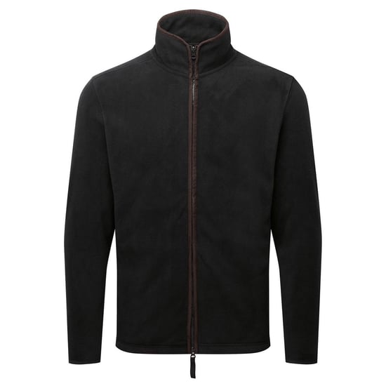 Premier Heren Artisan Fleece Jas (Zwart/Bruin) - Image 1