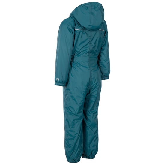 Trespass Kinderen Unisex Dripdrop Gevoerde Waterdichte Regenoverall (Teal) - Image 2