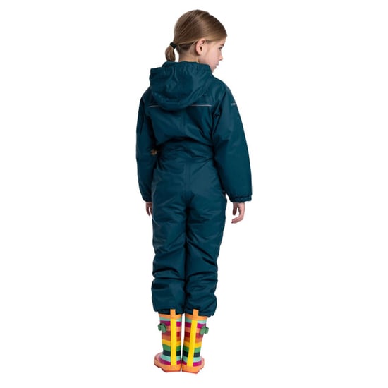 Trespass Kinderen Unisex Dripdrop Gevoerde Waterdichte Regenoverall (Teal) - Image 4