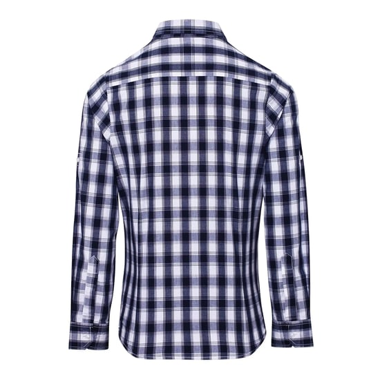 Premier Dames/Dames Mulligan Geruit Katoenen Shirt Met Lange Mouwen (Wit/Zwaar) - Image 2