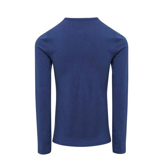 Premier Dames/Dames Lang John Roll Mouw T-shirt (Indigo) - Image 2