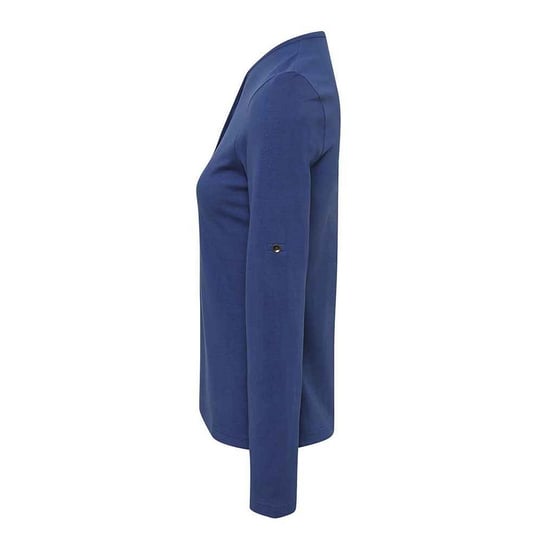 Premier Dames/Dames Lang John Roll Mouw T-shirt (Indigo) - Image 3