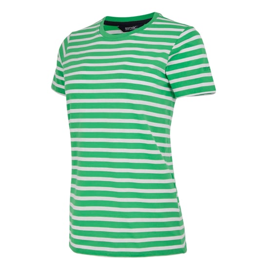 Regatta Dames/Dames Bayletta Gestreept T-shirt (Eilandgroen/Wit) - Image 3