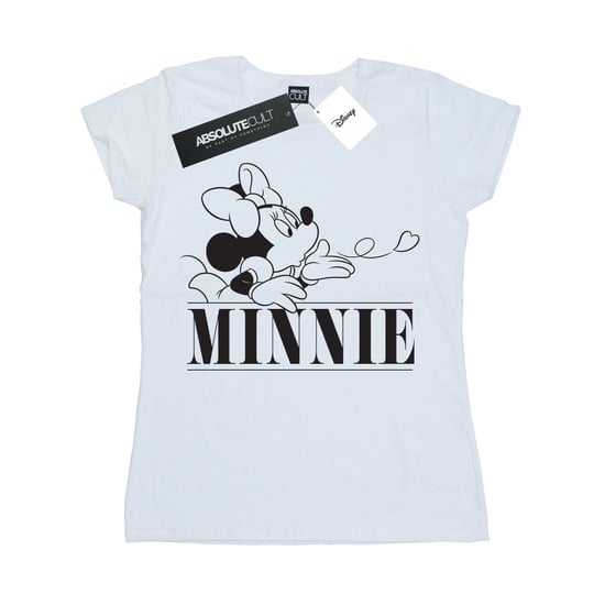 Disney Dames/Dames Minnie Mouse Kus Katoenen T-Shirt (Wit) - Image 1