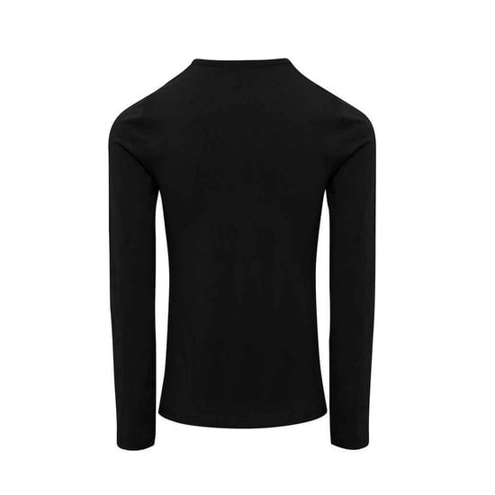 Premier Dames/Dames Lang John Roll Mouw T-shirt (Zwart) - Image 2