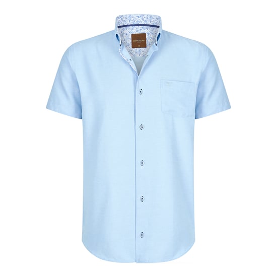 Cappuccino Italia Overhemden Korte Mouw Sky Blauw Blauw - Image 1