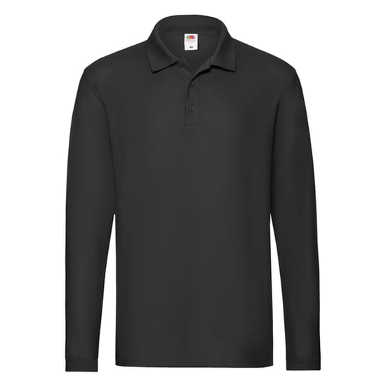 Fruit of the Loom Heren Premium poloshirt met lange mouwen (Zwart) - Image 1