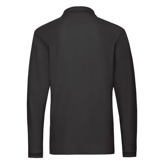Fruit of the Loom Heren Premium poloshirt met lange mouwen (Zwart) - Image 2