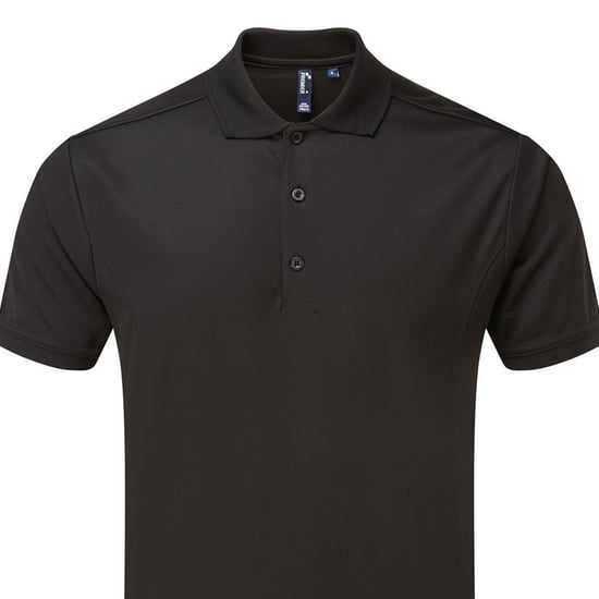Premier Heren Coolchecker Poloshirt (Zwart) - Image 2