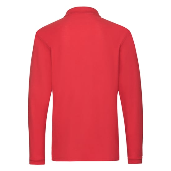 Fruit of the Loom Heren Premium poloshirt met lange mouwen (Rood) - Image 2