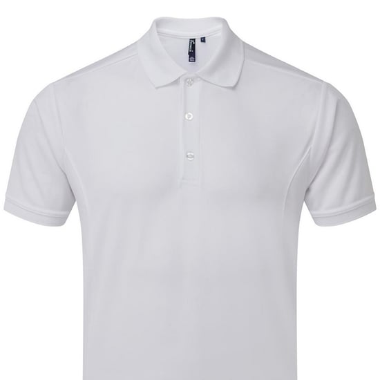 Premier Heren Coolchecker Poloshirt (Wit) - Image 2