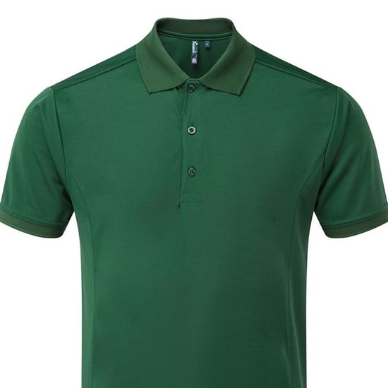 Premier Heren Coolchecker Poloshirt (Fles groen) - Image 2