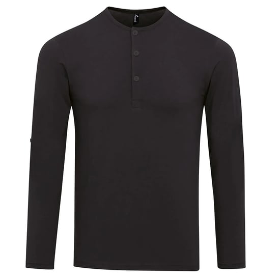 Premier Heren Long John met opgerolde mouwen T-Shirt (Zwart) - Image 1