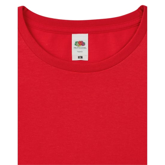 Fruit of the Loom Unisex Adult Iconic T-shirt met lange mouwen (Rood) - Image 3