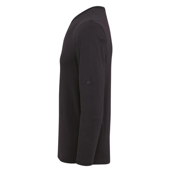 Premier Heren Long John met opgerolde mouwen T-Shirt (Zwart) - Image 3