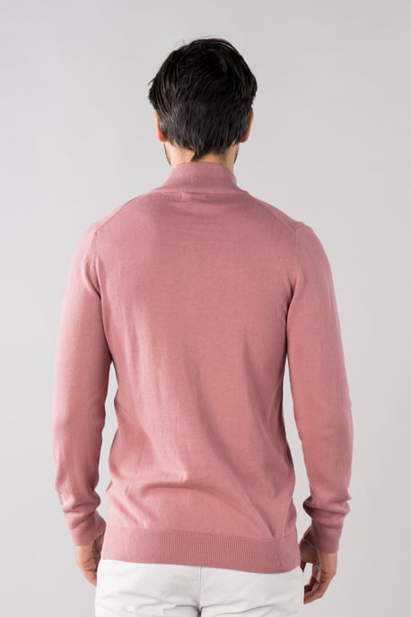 Presly & Sun Trui Lewis Zip Knitted Pullover Roze - Image 3