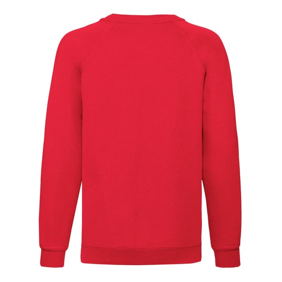Fruit of the Loom Klassiek Raglan Sweatshirt voor kinderen/Kinderen (Rood) - Image 2