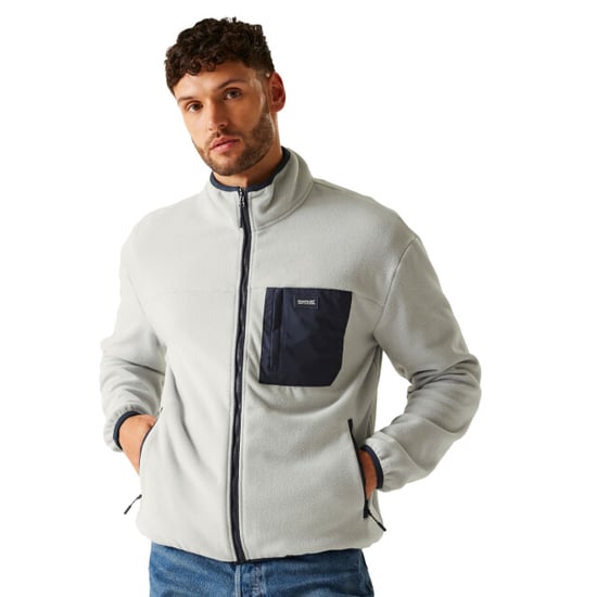Regatta Heren Frankie Full Zip Fleecejack (Zilvergrijs/Navy) - Image 4