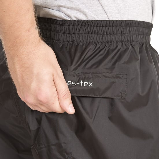 Trespass Volwassenen Unisex Qikpac Overtrousers/Bottoms (Zwart) - Image 3