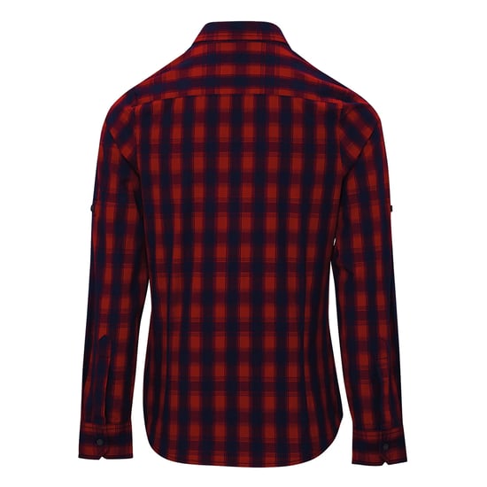 Premier Dames/Dames Mulligan Geruit Katoenen Shirt Met Lange Mouwen (Rood/Zwaar) - Image 2