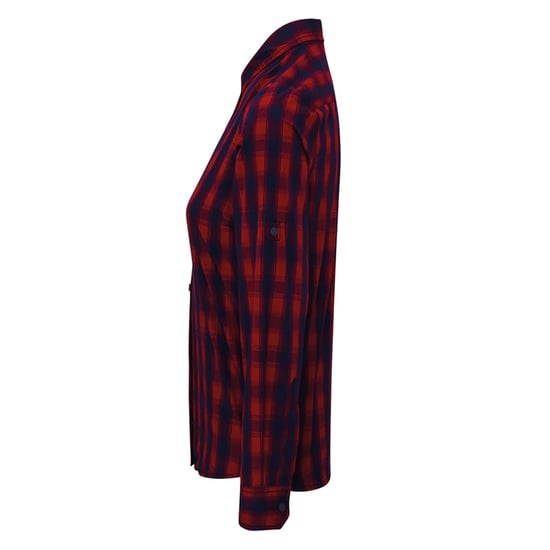 Premier Dames/Dames Mulligan Geruit Katoenen Shirt Met Lange Mouwen (Rood/Zwaar) - Image 3