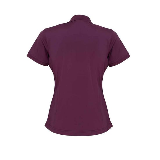 Premier Dames/Dames Coolchecker Poloshirt (Aubergine) - Image 2