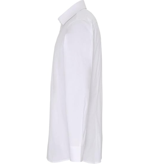 Premier Heren Rekken Pasvorm Popeline Lange Mouwen Shirt (Wit) - Image 3