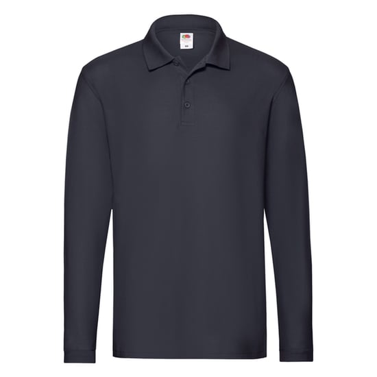 Fruit of the Loom Heren Premium poloshirt met lange mouwen (Deep Navy) - Image 1