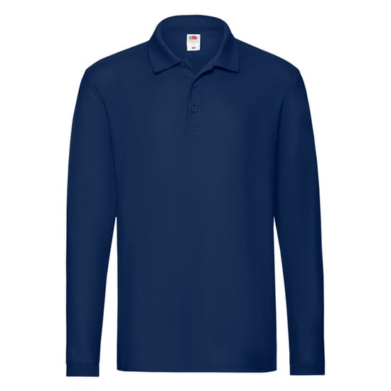 Fruit of the Loom Heren Premium poloshirt met lange mouwen (Marine) - Image 1