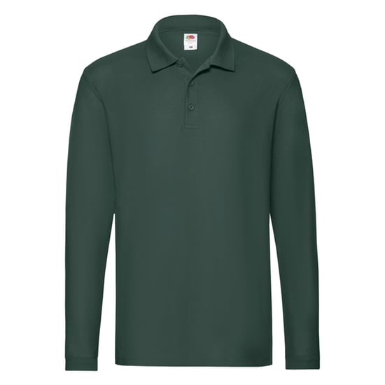 Fruit of the Loom Heren Premium poloshirt met lange mouwen (Bosgroen) - Image 1