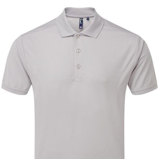 Premier Heren Coolchecker Poloshirt (Zilver) - Image 2