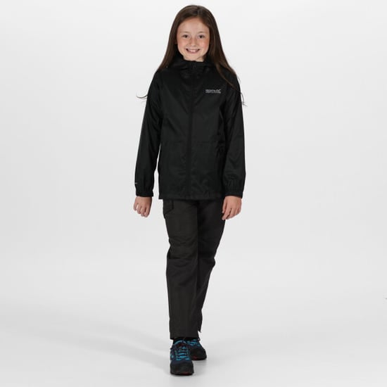 Regatta Groot Buitenshuis Kinderen/Kinderen Pakket It Jasje III Waterdichte Packaway Zwart (Zwart) - Image 3