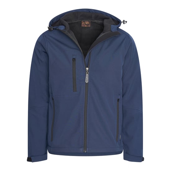 Cappuccino Italia Outdoorjas Softshell Hood Jacket Navy Blauw - Image 1
