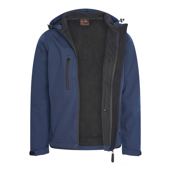 Cappuccino Italia Outdoorjas Softshell Hood Jacket Navy Blauw - Image 2