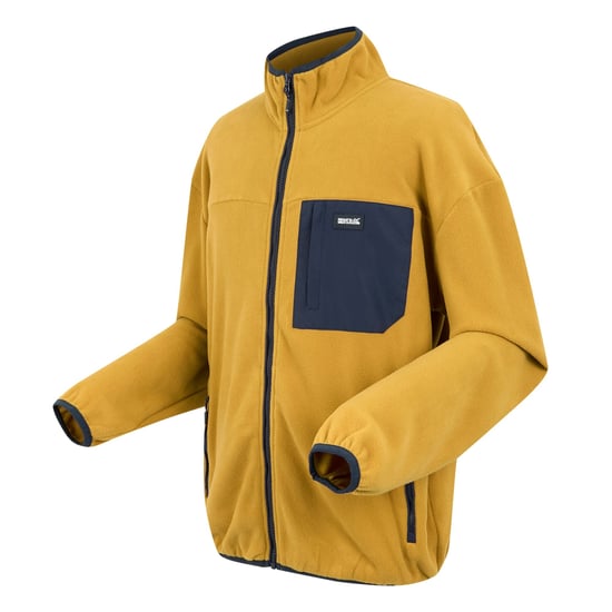 Regatta Heren Frankie Full Zip Fleecejack (Mosterd/Navy) - Image 3