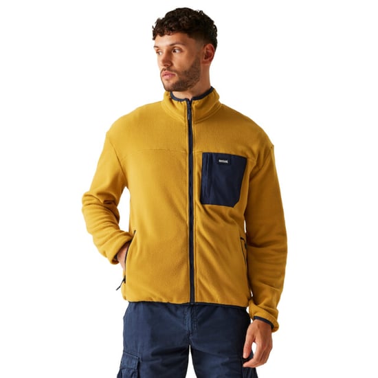 Regatta Heren Frankie Full Zip Fleecejack (Mosterd/Navy) - Image 4
