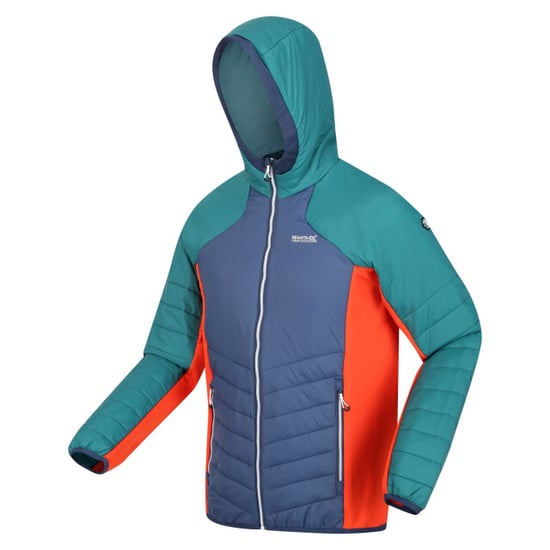 Regatta Heren Trutton Hooded Soft Shell Jacket (Admiraalblauw/Pacifisch groen) - Image 4