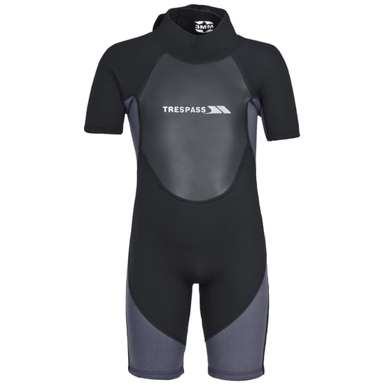 Trespass Childrens Boys Scuba 3mm Kort Wetsuit (Zwart) - Image 1
