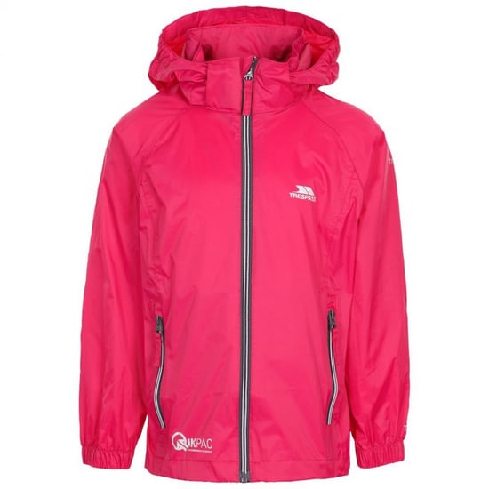 Trespass Kinderen/Kinderen Qikpac X Unisex Packaway Jacket (Cassis) - Image 1