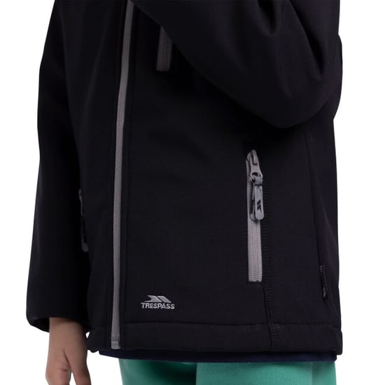 Trespass Kinderen/Kinderen Kian Softshell Jacket (Zwart) - Image 4