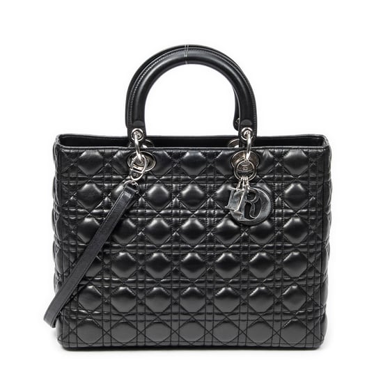 Large Lady Dior Zip Schoudertas - Image 1