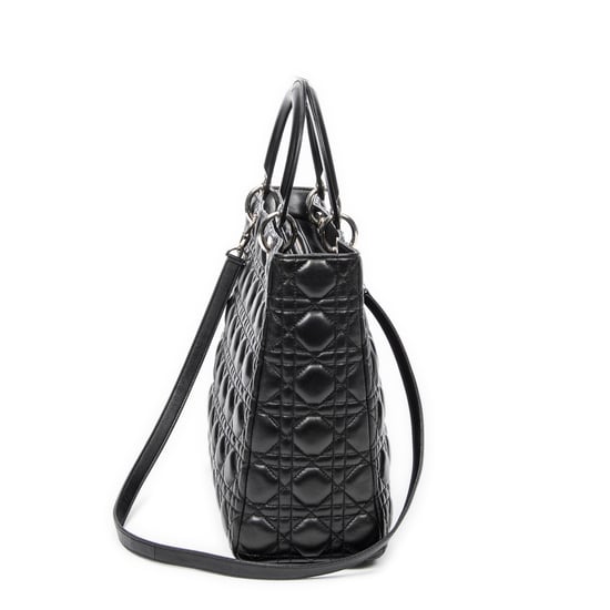 Large Lady Dior Zip Schoudertas - Image 4