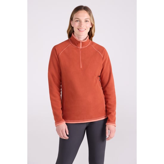 Mountain Warehouse Dames/Dames Montana Half Zip Fleece Top (Gebrande sinaasappel) - Image 1