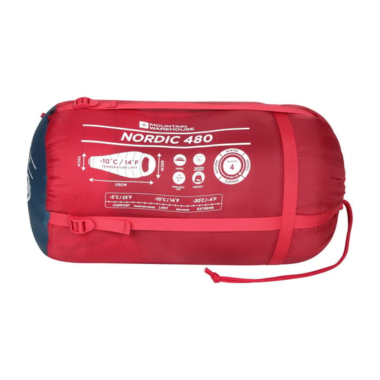 Mountain Warehouse Nordic 480 Slaapzak (Rood) - Image 4