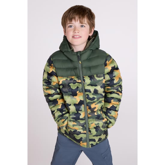 Mountain Warehouse Kinder/Kinder Seizoenen Watercolour Gewatteerde Jas (Donkere Khaki) - Image 1