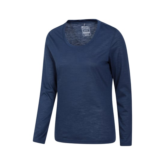Mountain Warehouse Dames/Dames Agra Slub Top met lange mouwen (Marine) - Image 3