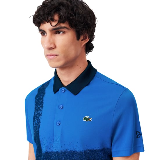 Lacoste Heren Novak Djokovic Tennis Poloshirt (Blauw) - Image 3