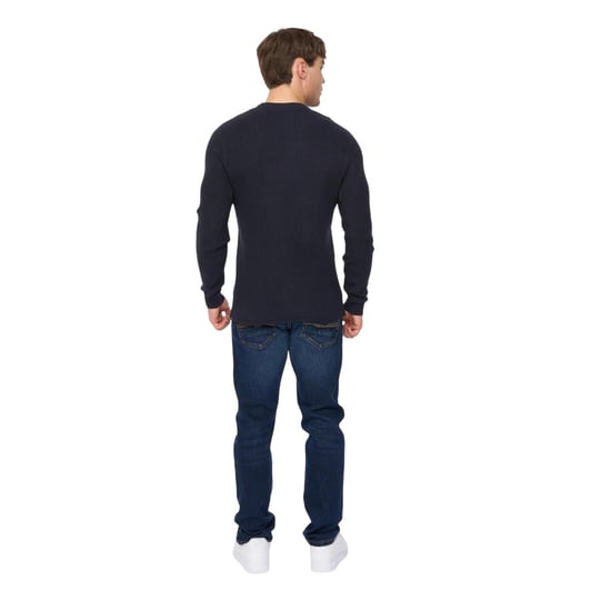 Crosshatch Heren Kabstars Kabelgebreide Pullover (Marine) - Image 2