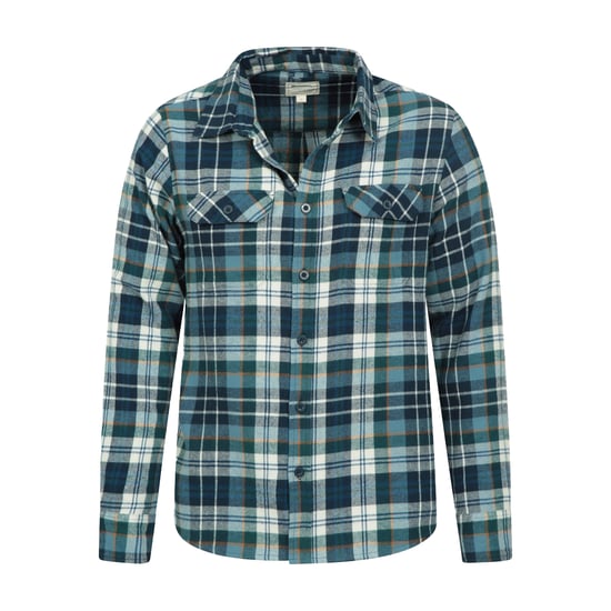 Mountain Warehouse Heren Flanellen Overhemd Trace (Set van 2) (Maisblauw) - Image 3